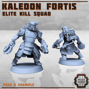 Kaledon Fortis Elite Troops - Print Minis | Sci Fi | Light Infantry | Imperial | 28mm Heroic | Veteran | Guard | Soldier | Specialistst