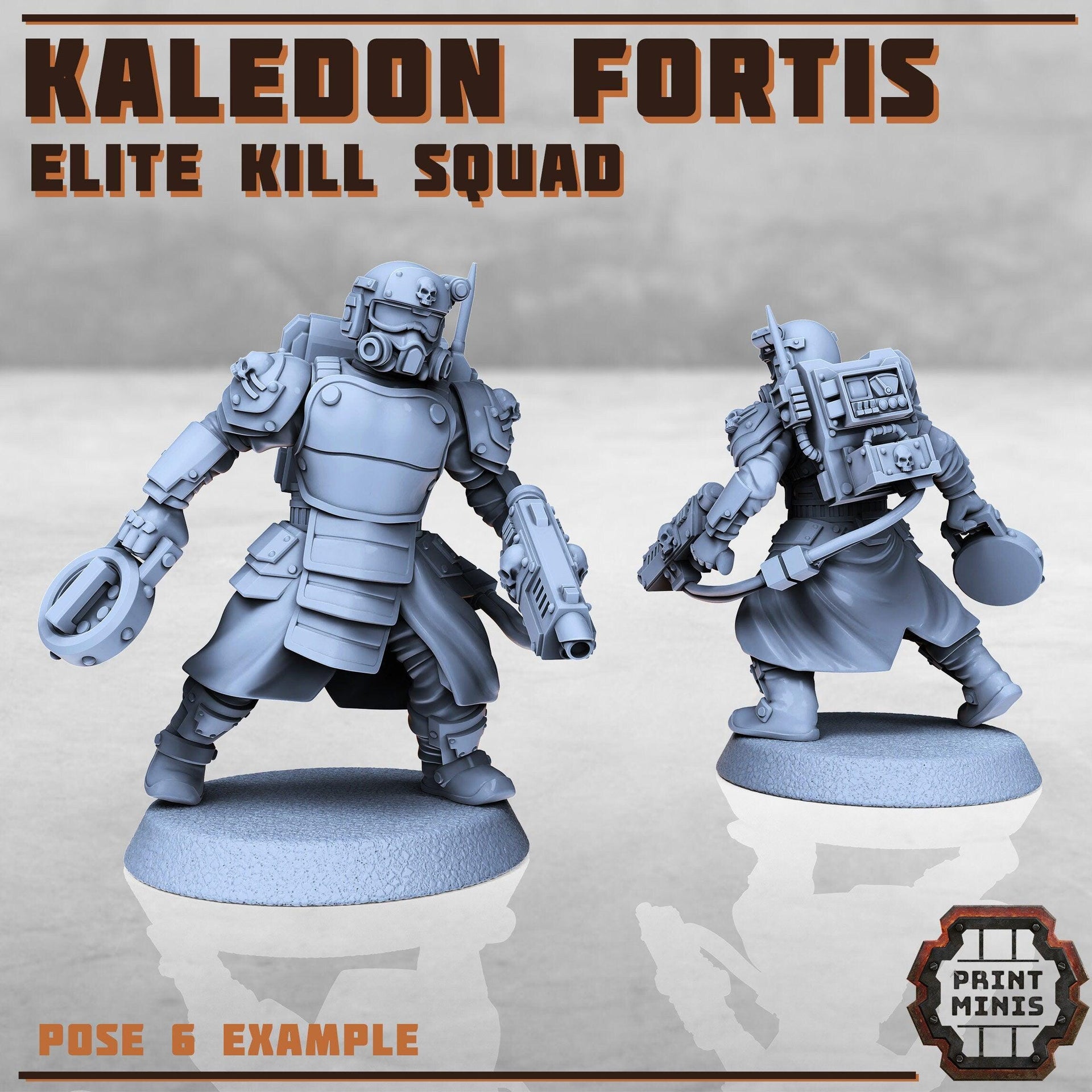 Kaledon Fortis Elite Troops - Print Minis | Sci Fi | Light Infantry | Imperial | 28mm Heroic | Veteran | Guard | Soldier | Specialistst