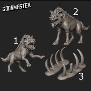 War Dogs - Goonmaster | Savage Gnolls | Miniature | Wargaming | Roleplaying Games | 32m | Hyena | Attack Dog