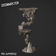Floating Rocks terrain - Goonmaster | Frozen Wasteland | Miniature | Pathfinder | Wargaming | Roleplaying Games | 32mm | Magic | Waterfalla