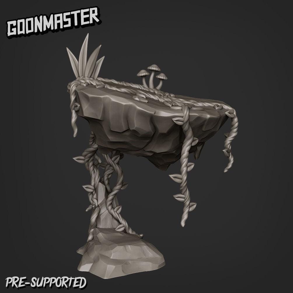 Floating Rocks terrain - Goonmaster | Frozen Wasteland | Miniature | Pathfinder | Wargaming | Roleplaying Games | 32mm | Magic | Waterfalla