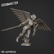 Sky Elf Valkyr- Goonmaster | Sky Elves | Miniature | Wargaming | Roleplaying Games | 32m | Fighter | Warrior | Soldier | Valkyrie