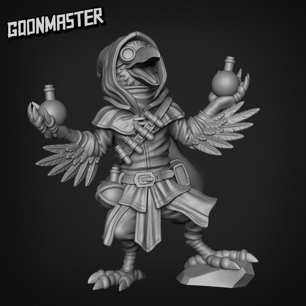 Plague Bird - Goonmaster | Plague Birds | Miniature | Wargaming | Roleplaying Games | 32mm | Plague Doctor | Crow