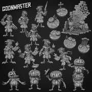 Lumpkin, Pumpkin Folk Diorama - Goonmaster | Miniature | Spooky Town | Wargaming | Roleplaying Games | 32mm | Jack-o-lantern | Chapel