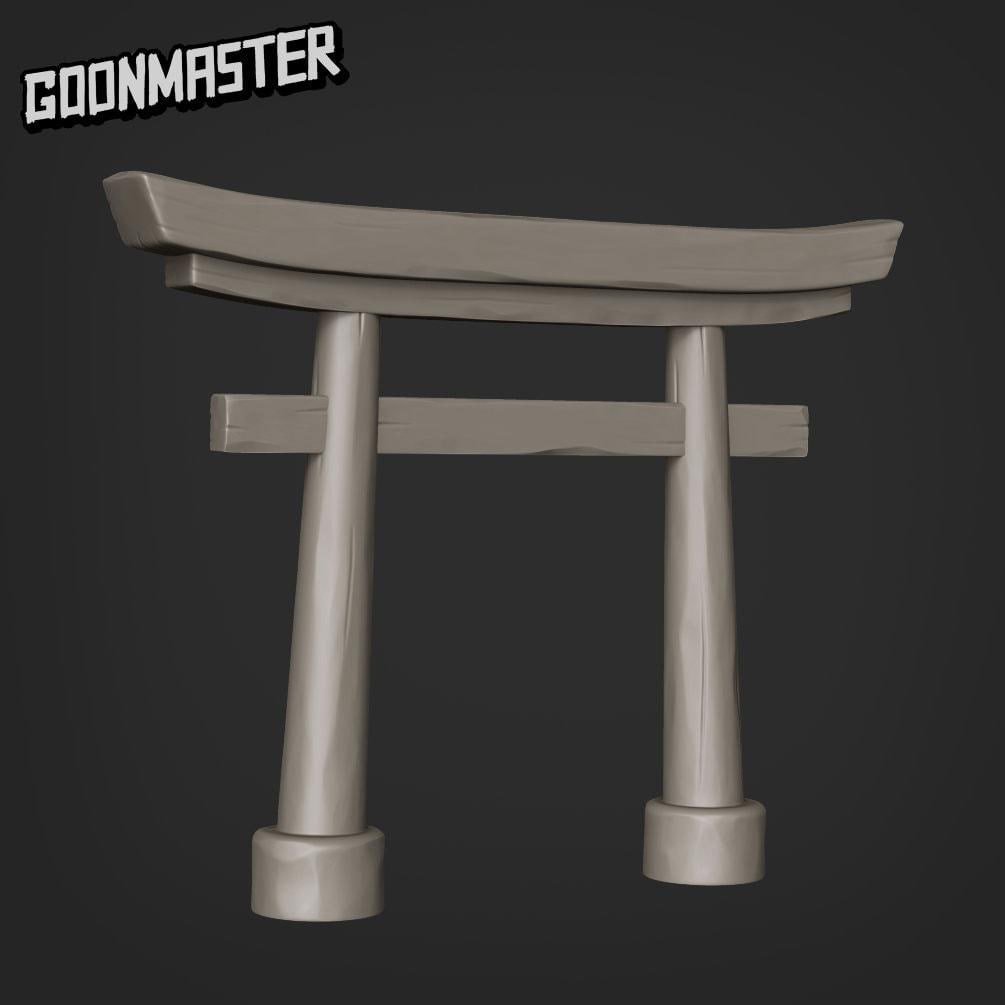 Torri Gate - Goonmaster | Buuny Brigands | Miniature | Wargaming | Roleplaying Games | 32mm | Feudal | Castle | Temple | Gateway