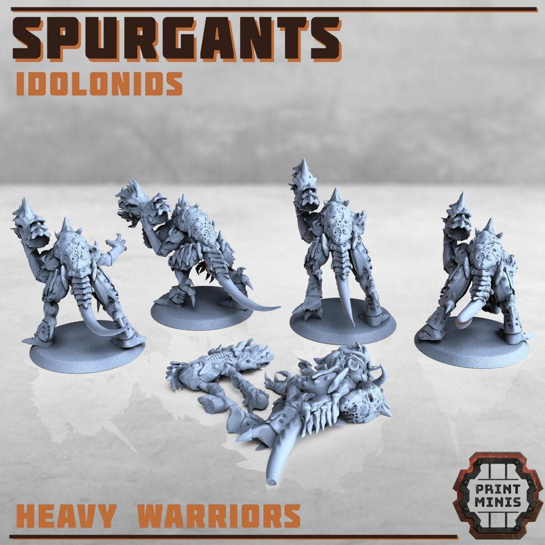 Spurgants, Idolonids - Print Minis | Sci Fi | 28mm Heroic | Demon | Alien | Space Bug