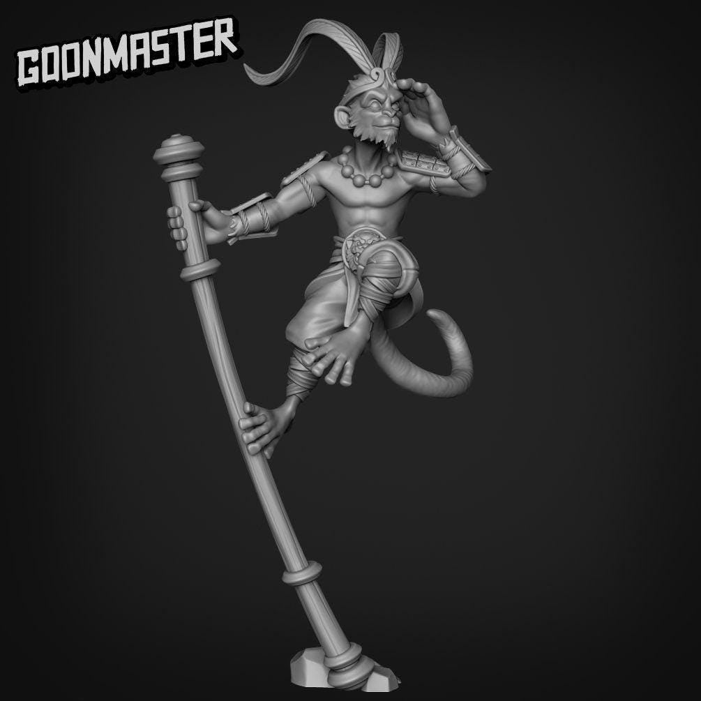 Monkey King- Goonmaster | Miniature | Wargaming | Roleplaying Games | 32mm | Martial Artist | Sun Wukong
