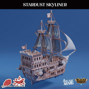 Stardust Skyliner Airship - Arcane Minis | 32mm | Destroyer | Sails | Pirate Ship
