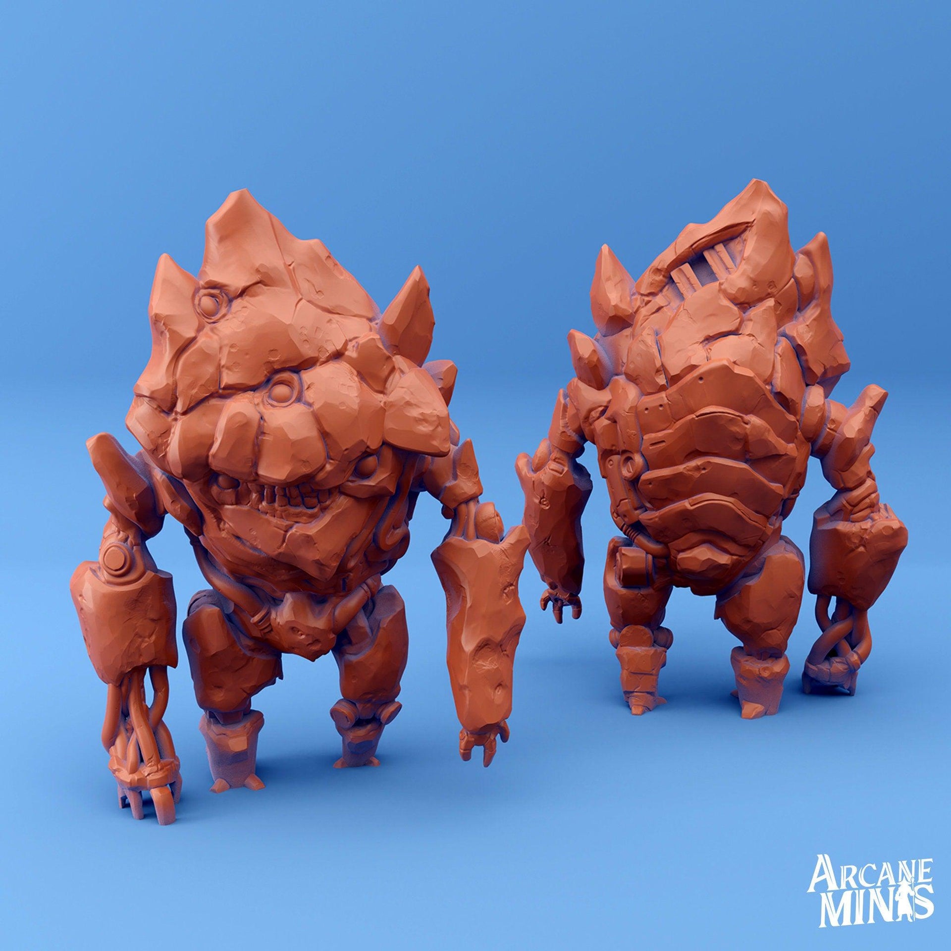 Sordalite Golem - Arcane Minis | 32mm | Huge | Airship | Crystal | Boat | Steampunk