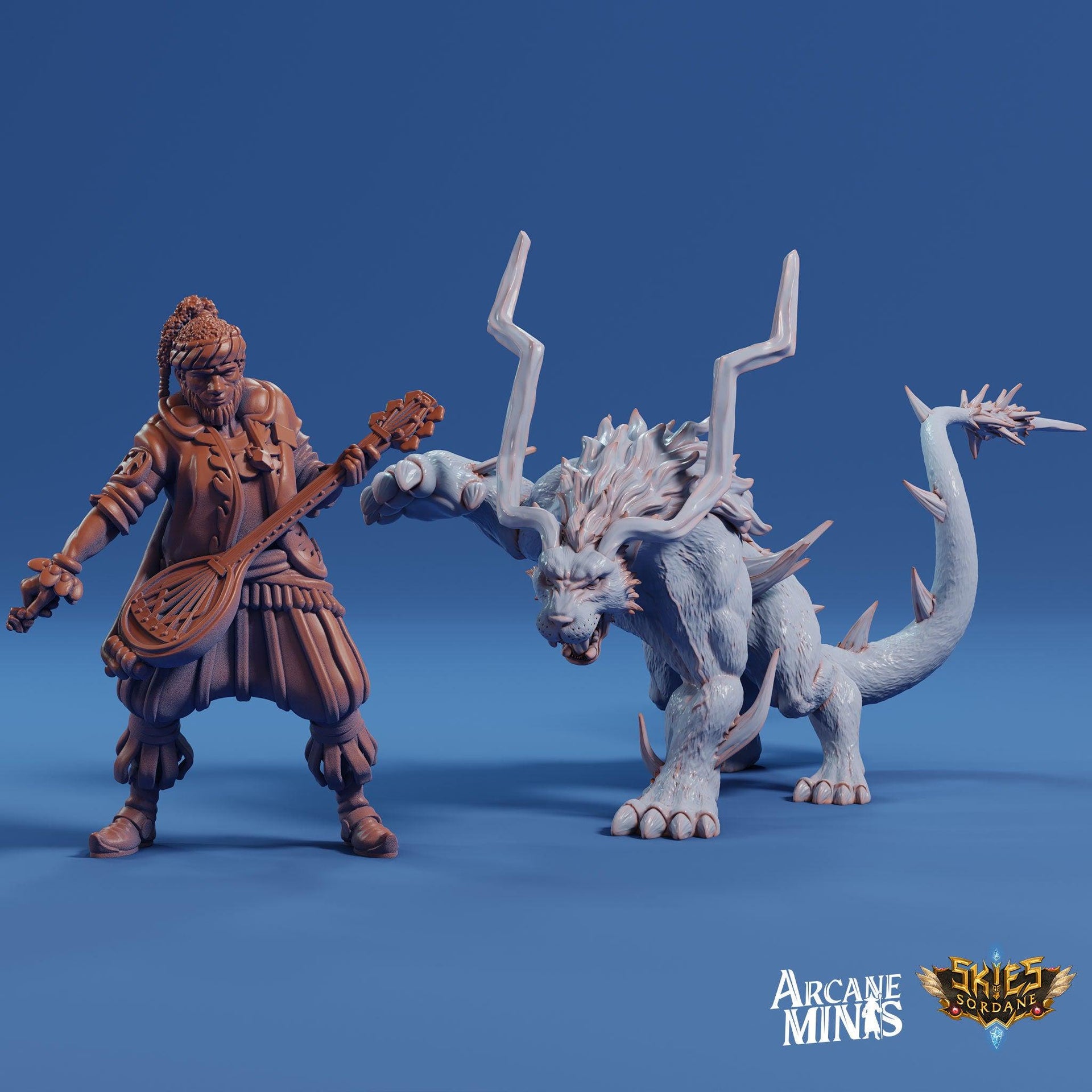 Abyssal Bonestalker, Lion Demon - Arcane Minis | The Tangled Hunt | 32mm | Alien | Tiger