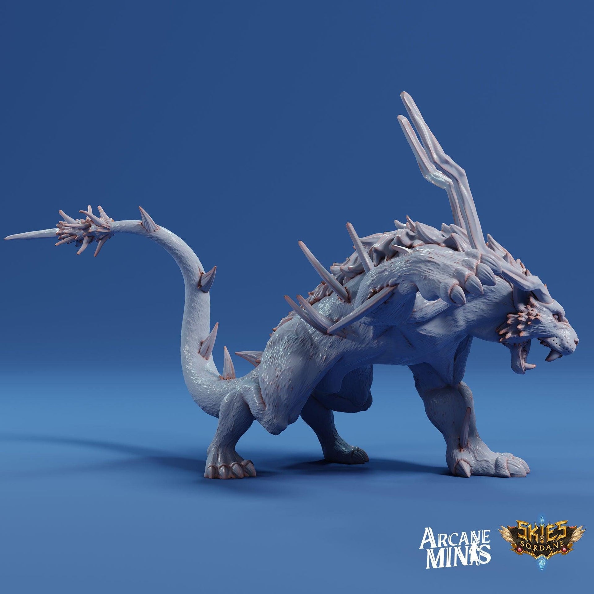 Abyssal Bonestalker, Lion Demon - Arcane Minis | The Tangled Hunt | 32mm | Alien | Tiger