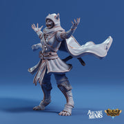 Kizaru Sorcerer- Arcane Minis | The Tangled Hunt | 32mm | Catfolk | Wizard | Spell Effect