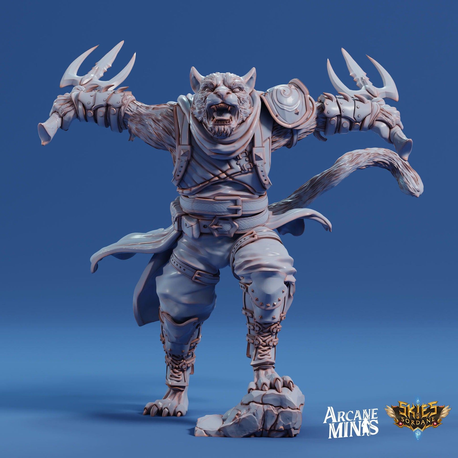 Kizaru Rogue - Arcane Minis | The Tangled Hunt | 32mm | Catfolk | Bandit | Pirate | Crossbow