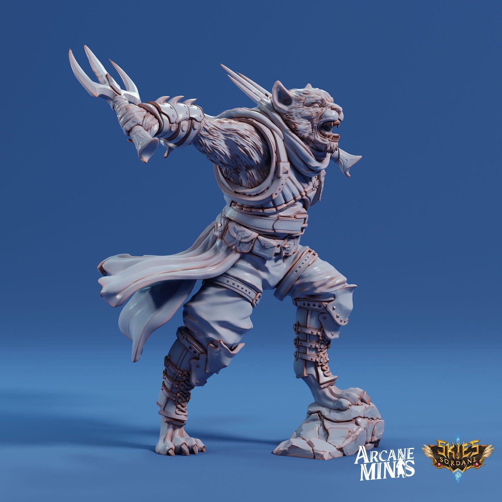 Kizaru Rogue - Arcane Minis | The Tangled Hunt | 32mm | Catfolk | Bandit | Pirate | Crossbow