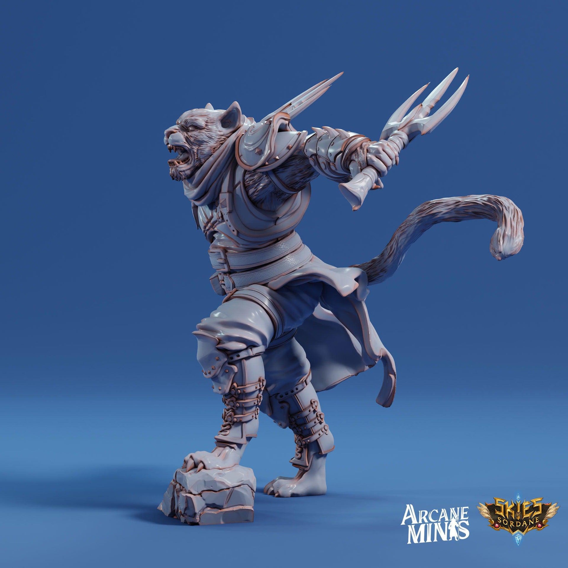 Kizaru Rogue - Arcane Minis | The Tangled Hunt | 32mm | Catfolk | Bandit | Pirate | Crossbow