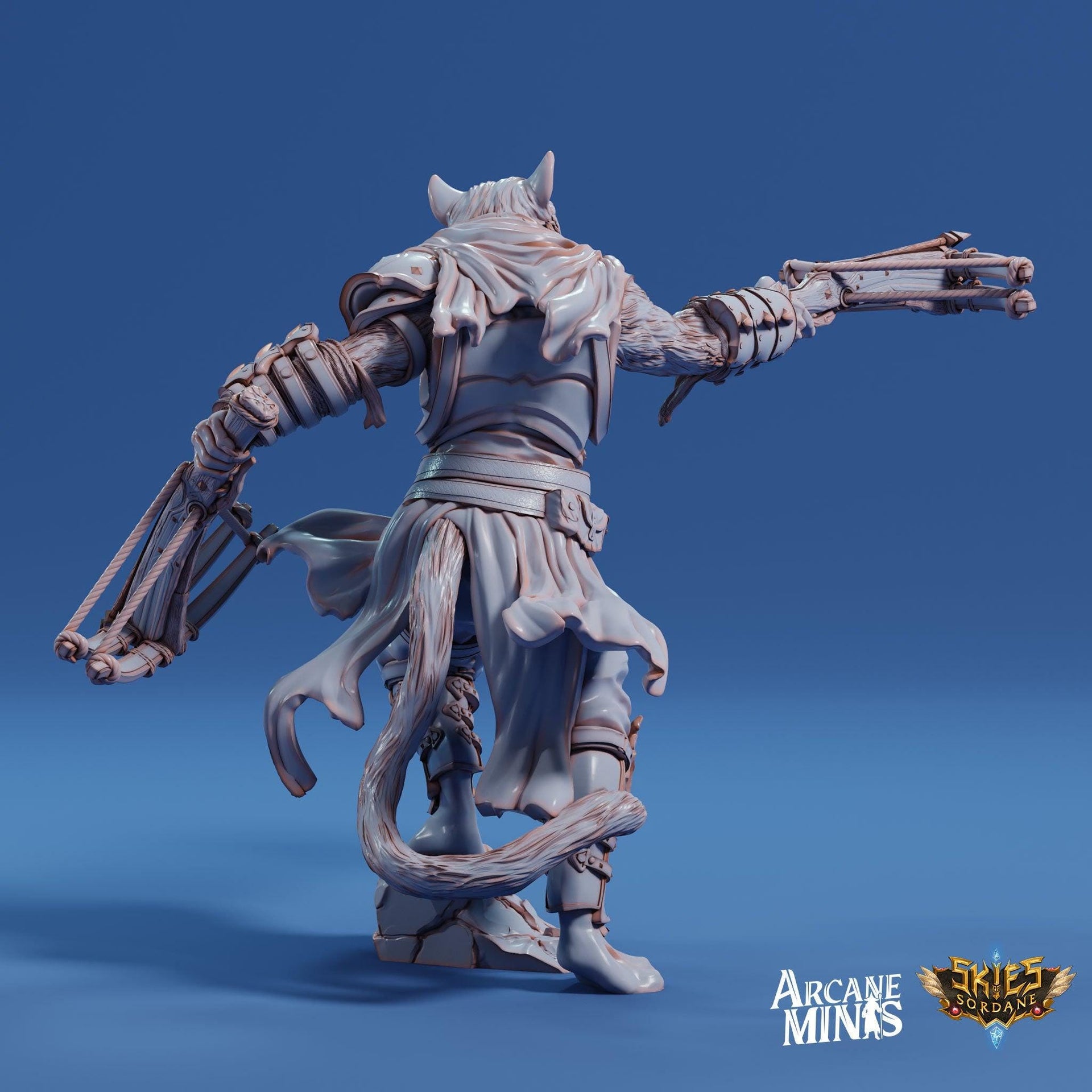 Kizaru Rogue - Arcane Minis | The Tangled Hunt | 32mm | Catfolk | Bandit | Pirate | Crossbow