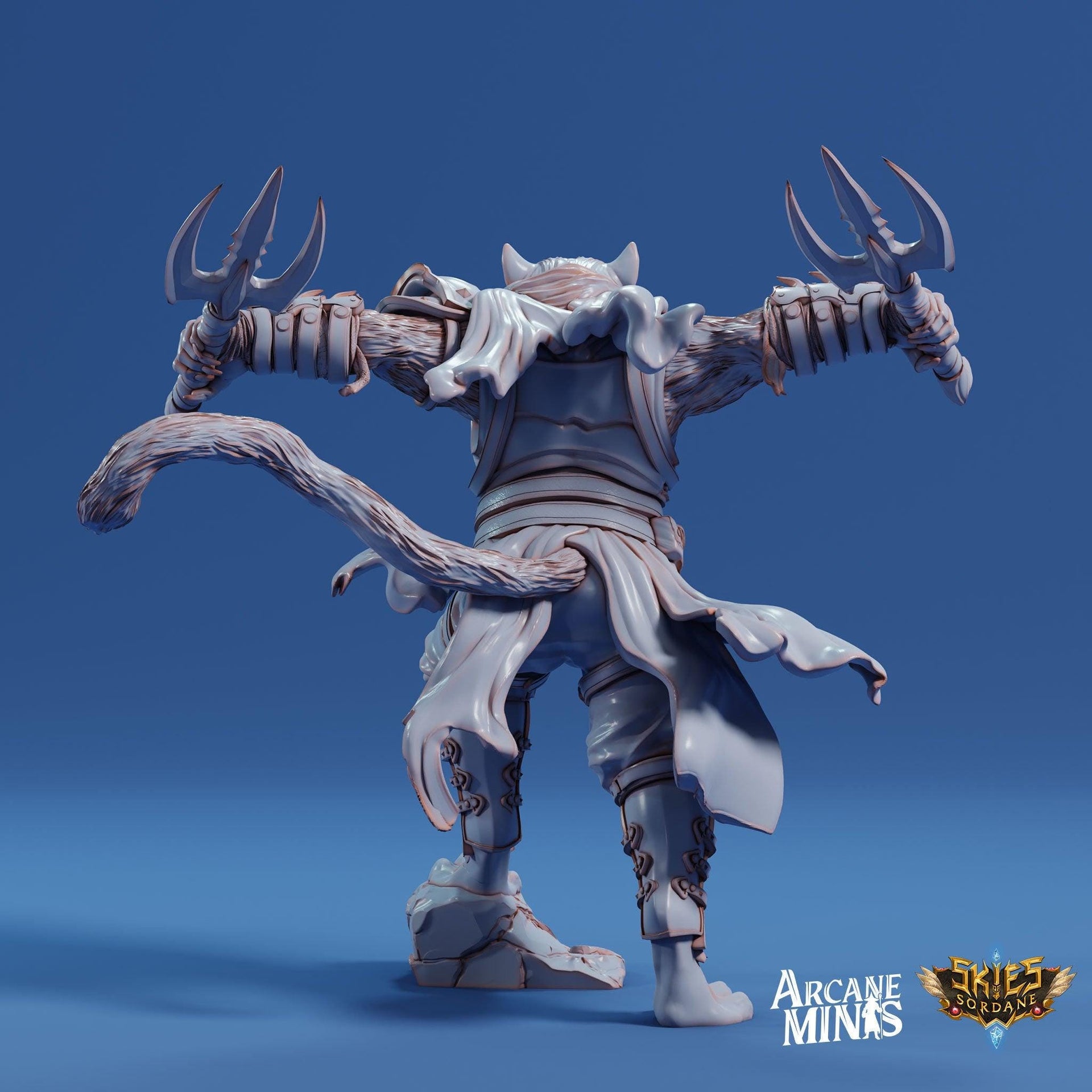 Kizaru Rogue - Arcane Minis | The Tangled Hunt | 32mm | Catfolk | Bandit | Pirate | Crossbow
