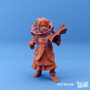 Witch Girl - Arcane Minis | 32mm | Sorcerer | Child | Mask | Cat