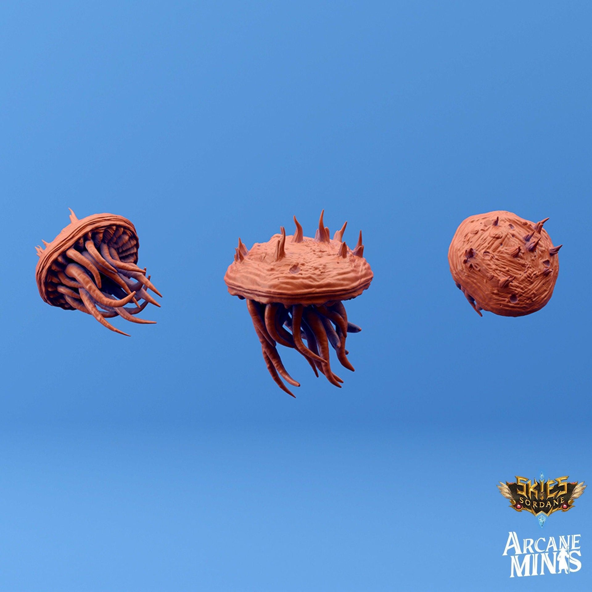 Morgius and Morgi, Psychic Floating Head - Arcane Minis | 32mm | Tentacles | Jellyfish | Horror | Infected