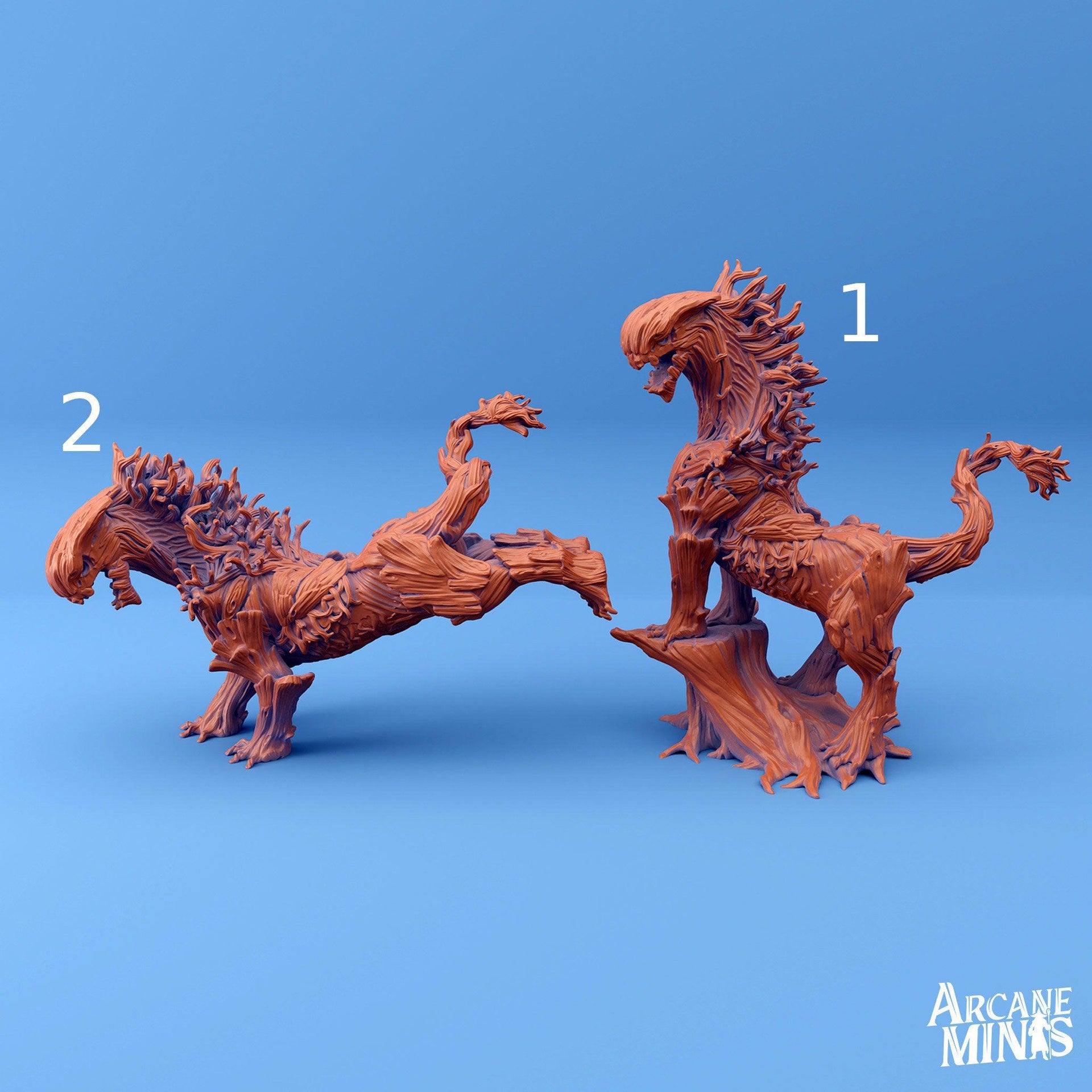 Ravaged Woodland Elemental - Arcane Minis | 32mm | Wood | Demon | Forest| Mount