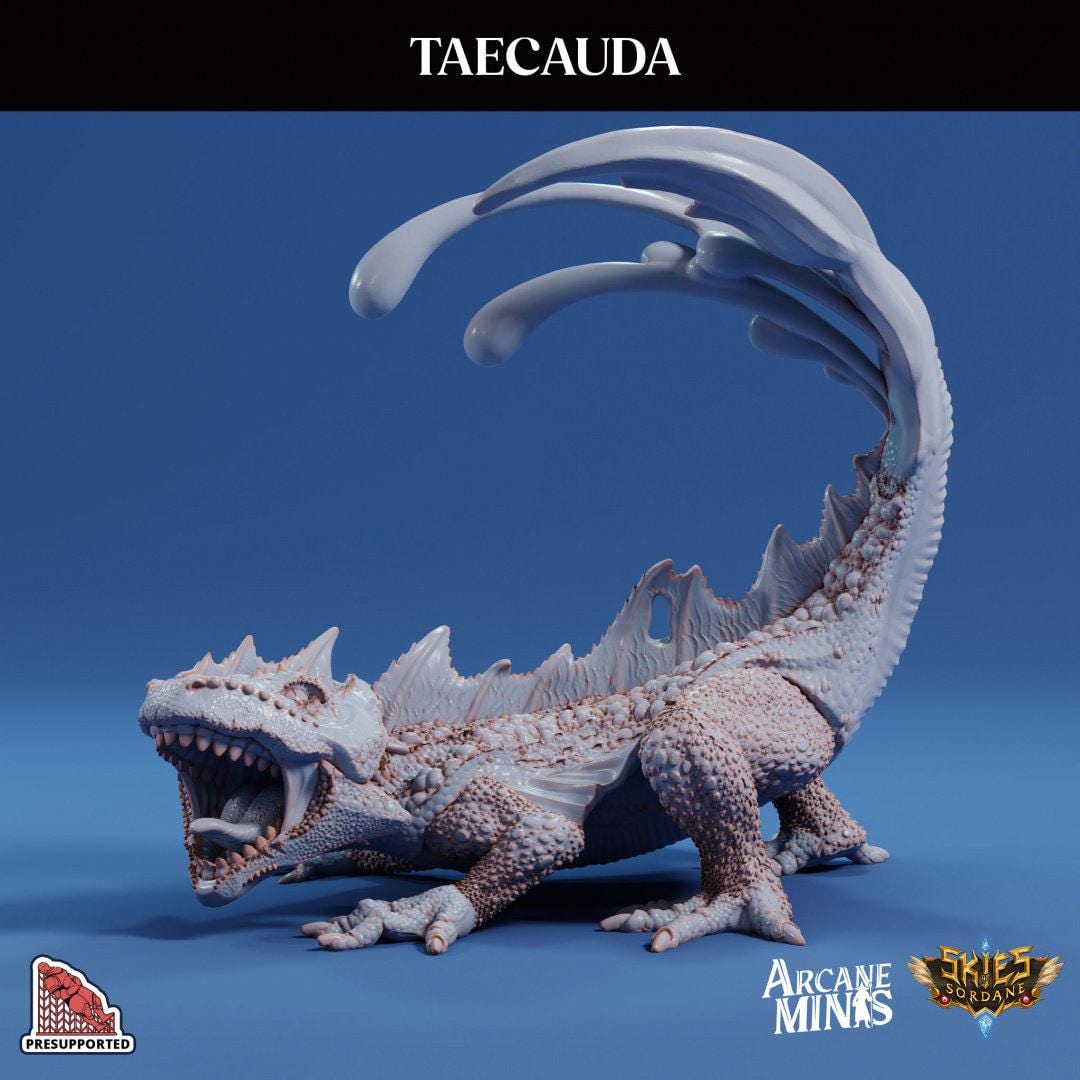 Taecuauda, Angry Lizard - Arcane Minis | 32mm | Salamander | Giant