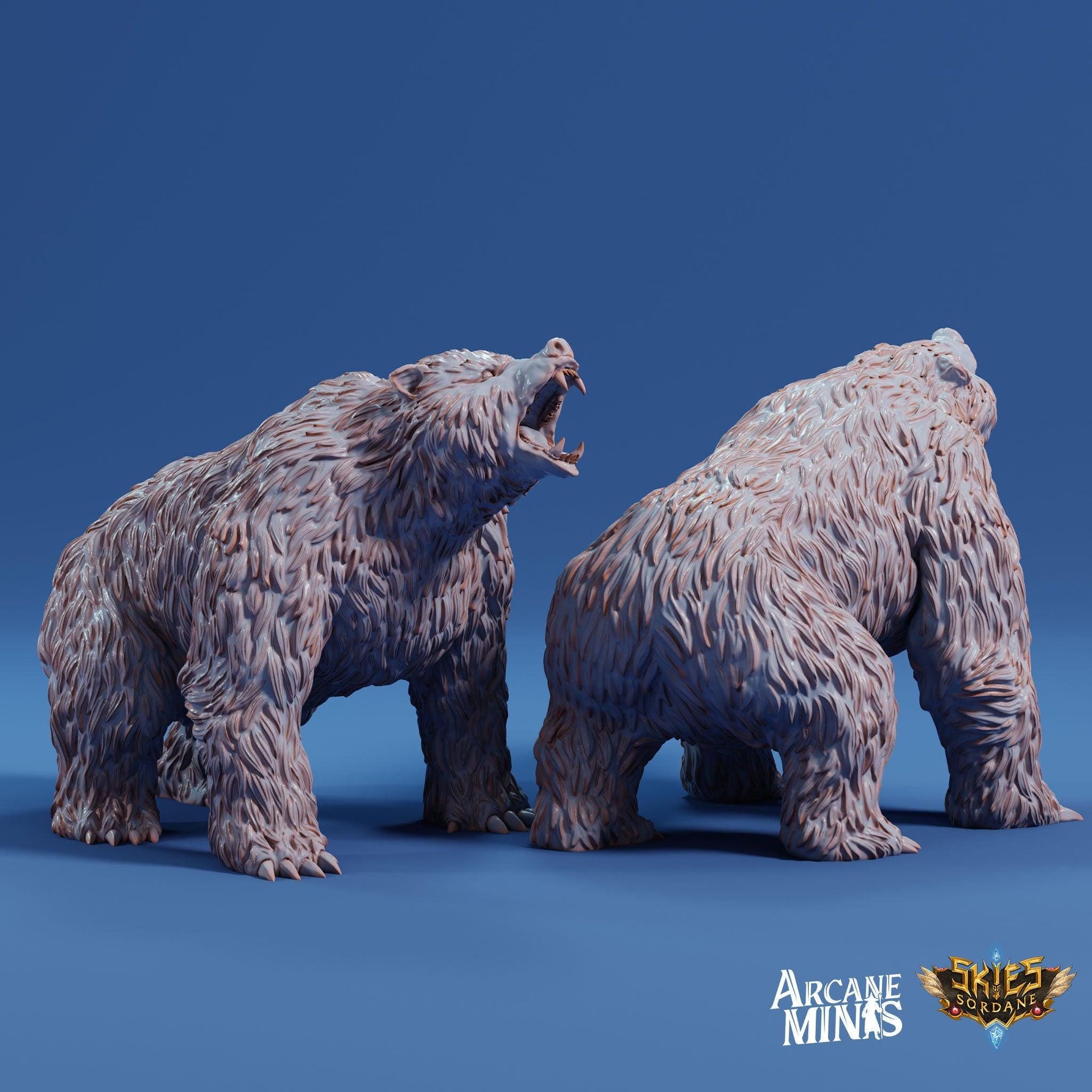 Crag Bear - Arcane Minis | 32mm | Risky Racing | Grizzly | Brown