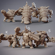 Dinovian Mercenaries, Dinosaur Folk Ankylosaurus - CobraMode | Miniature | Wargaming | Roleplaying Games | 32mm | 54mm