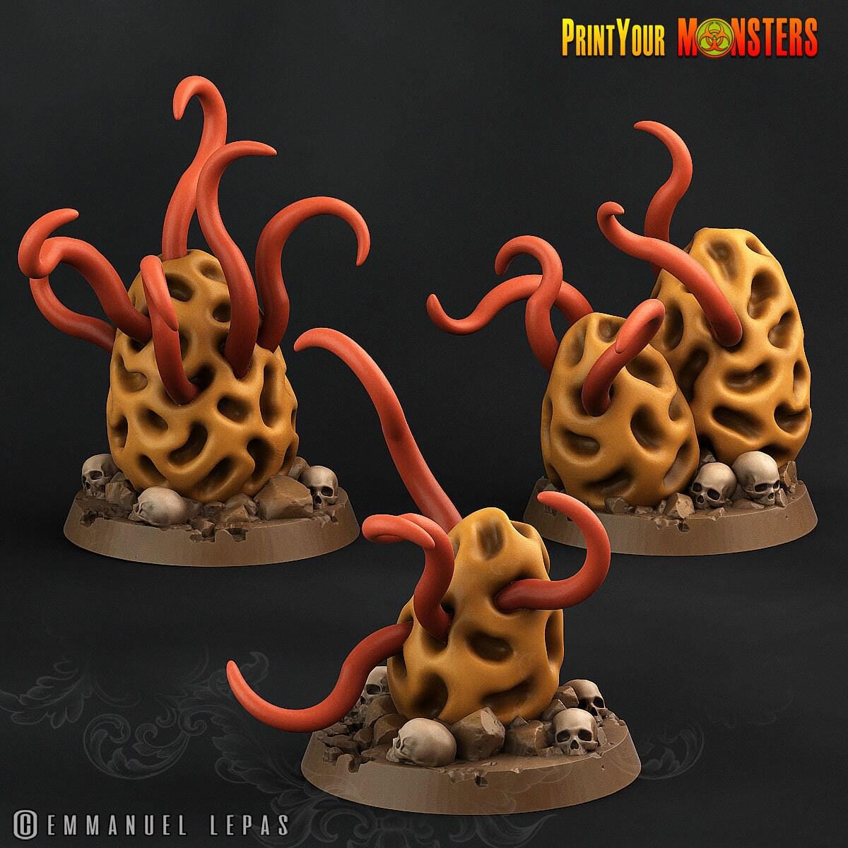 Mushroom Tentacles, Print Your Monsters | 32mm | Fungus | Slime | Spores