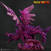 Amethyst Dragon- Print Your Monsters | 32mm | Elemental | Crystal | Gem | Golem