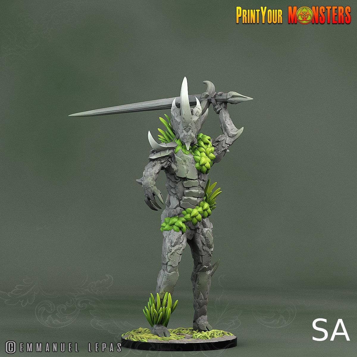 Rock Soldiers- Print Your Monsters | 32mm | Elemental | Earth | Stone | Golem