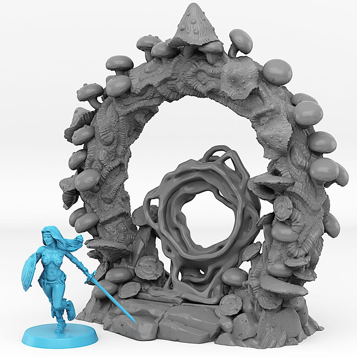 Forest Mushrooms Portal With Its Mushroom Slime Effect - Print Your Monsters, Fantastic Portals | 32mm | Giant | Wonderland