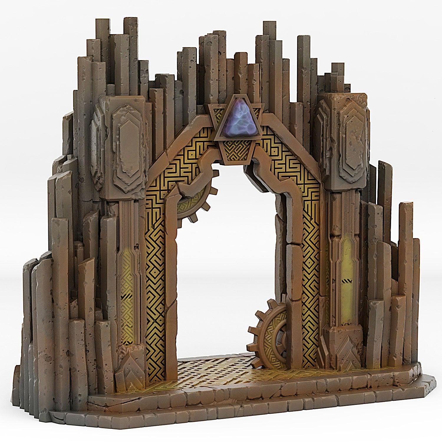 Dwarf Mine Portal With Its Lava Effect - Print Your Monsters, Fantastic Portals | 32mm | Ancient | Ruins | Underground