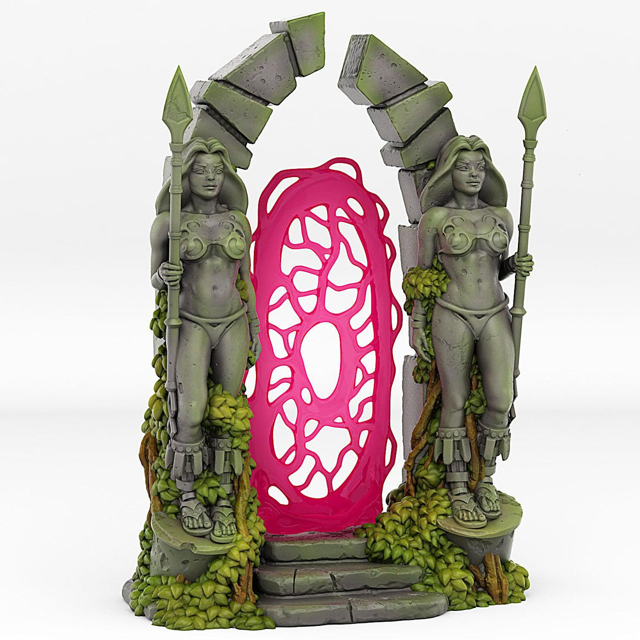 Amazone Portal With Its Lianas Effect - Print Your Monsters, Fantastic Portals | 32mm | Ancient | Ruins | Jungle | Amazon