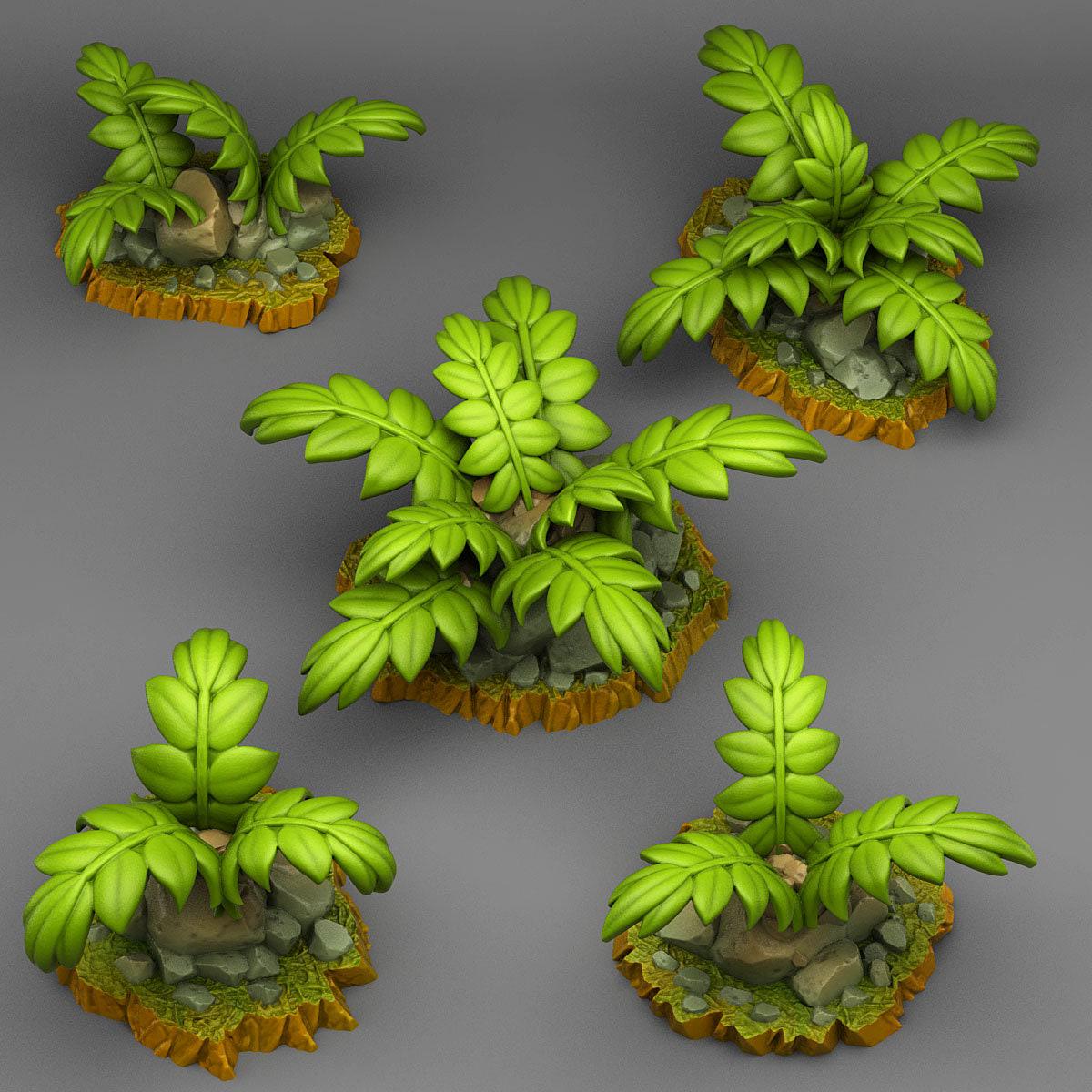Legendary Celtic Plants Scatter Terrain - Fantastic Plants and Rocks | Print Your Monsters | DnD | Wargaming | Fern