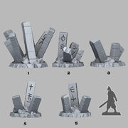 Ancient Secret Stones Scatter Terrain - Fantastic Plants and Rocks | Print Your Monsters | DnD | Wargaming | Runes
