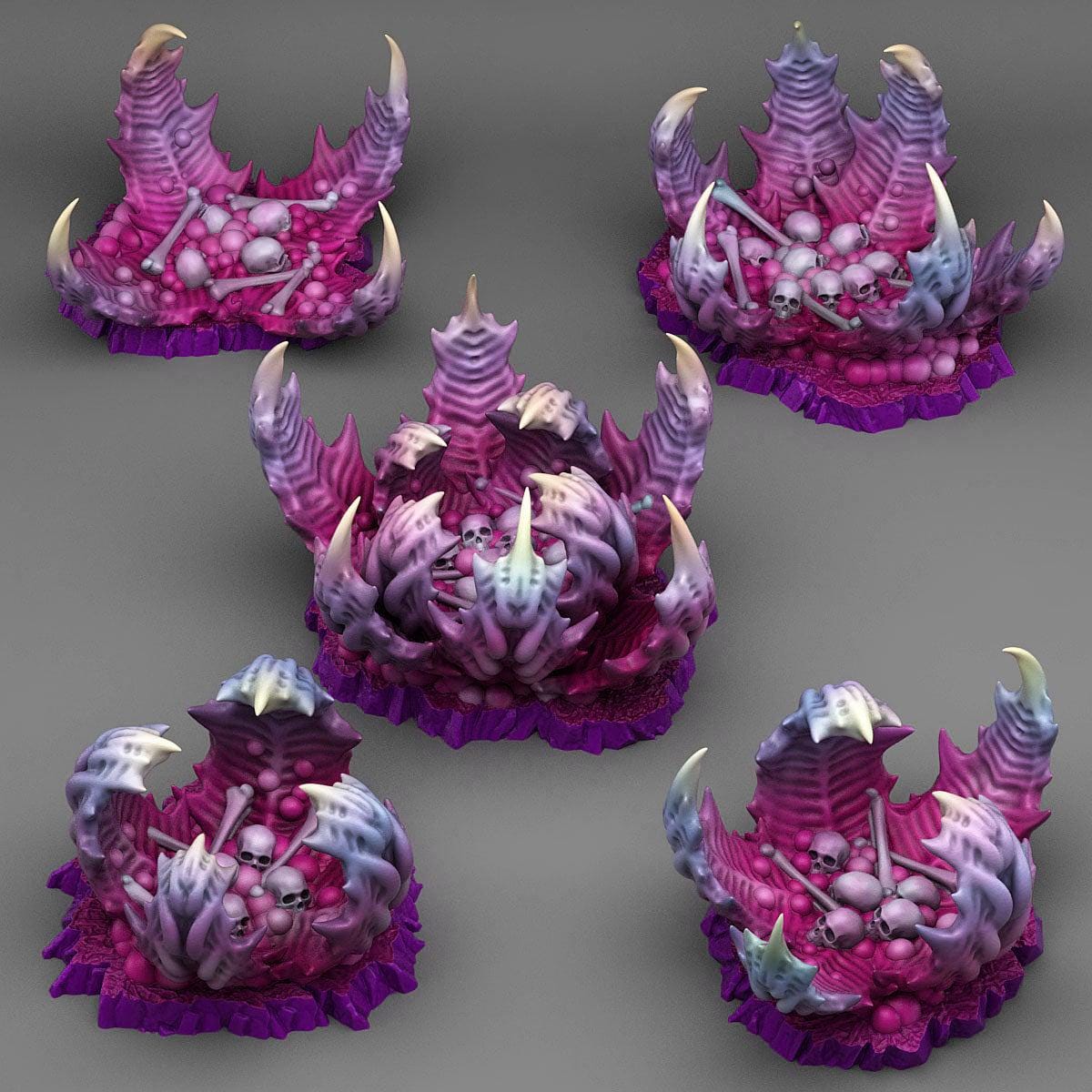 Alien Carnivorous Plants Scatter Terrain - Fantastic Plants and Rocks | Print Your Monsters | DnD | Wargaming | Space