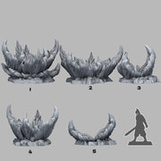 Alien Flowers Scatter Terrain - Fantastic Plants and Rocks | Print Your Monsters | DnD | Wargaming | Space