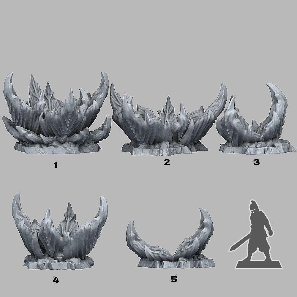 Alien Flowers Scatter Terrain - Fantastic Plants and Rocks | Print Your Monsters | DnD | Wargaming | Space