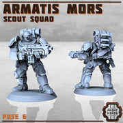 Armartis Mors, Scout Squad - Print Minis | Sci Fi | Heavy Infantry | 28mm Heroic | Soldier | Battle Brothers | Marine