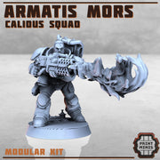 Armartis Mors, Calidus Squad - Print Minis | Sci Fi | Heavy Infantry | 28mm Heroic | Soldier | Battle Brothers | Marine | Flamethrower