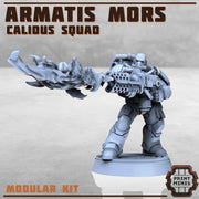 Armartis Mors, Calidus Squad - Print Minis | Sci Fi | Heavy Infantry | 28mm Heroic | Soldier | Battle Brothers | Marine | Flamethrower