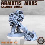 Armartis Mors, Calidus Squad - Print Minis | Sci Fi | Heavy Infantry | 28mm Heroic | Soldier | Battle Brothers | Marine | Flamethrower