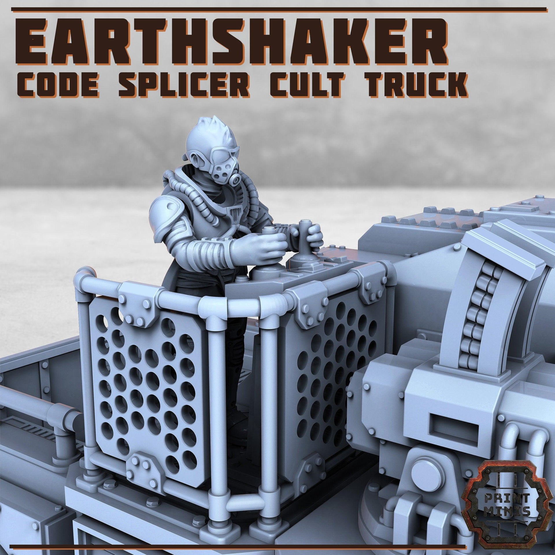 Earthshaker Truck, - Print Minis | Sci Fi | Tank | Crawler | Codesplicer Cult | Cultist | Mining