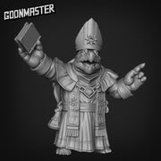 Turtle Cleric - Goonmaster | Rogueish Racoons Miniature | Wargaming | Roleplaying Games | 32mm | Pope | Mirial | Censer Bearer | Priest