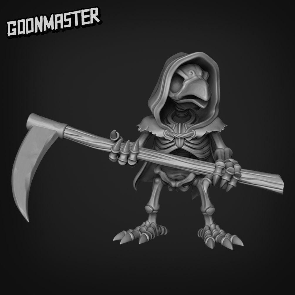 Crow Skeletons- Goonmaster | Miniature | Wargaming | Roleplaying Games | 32mm | Assassin | Kenku | Rogue | Undead