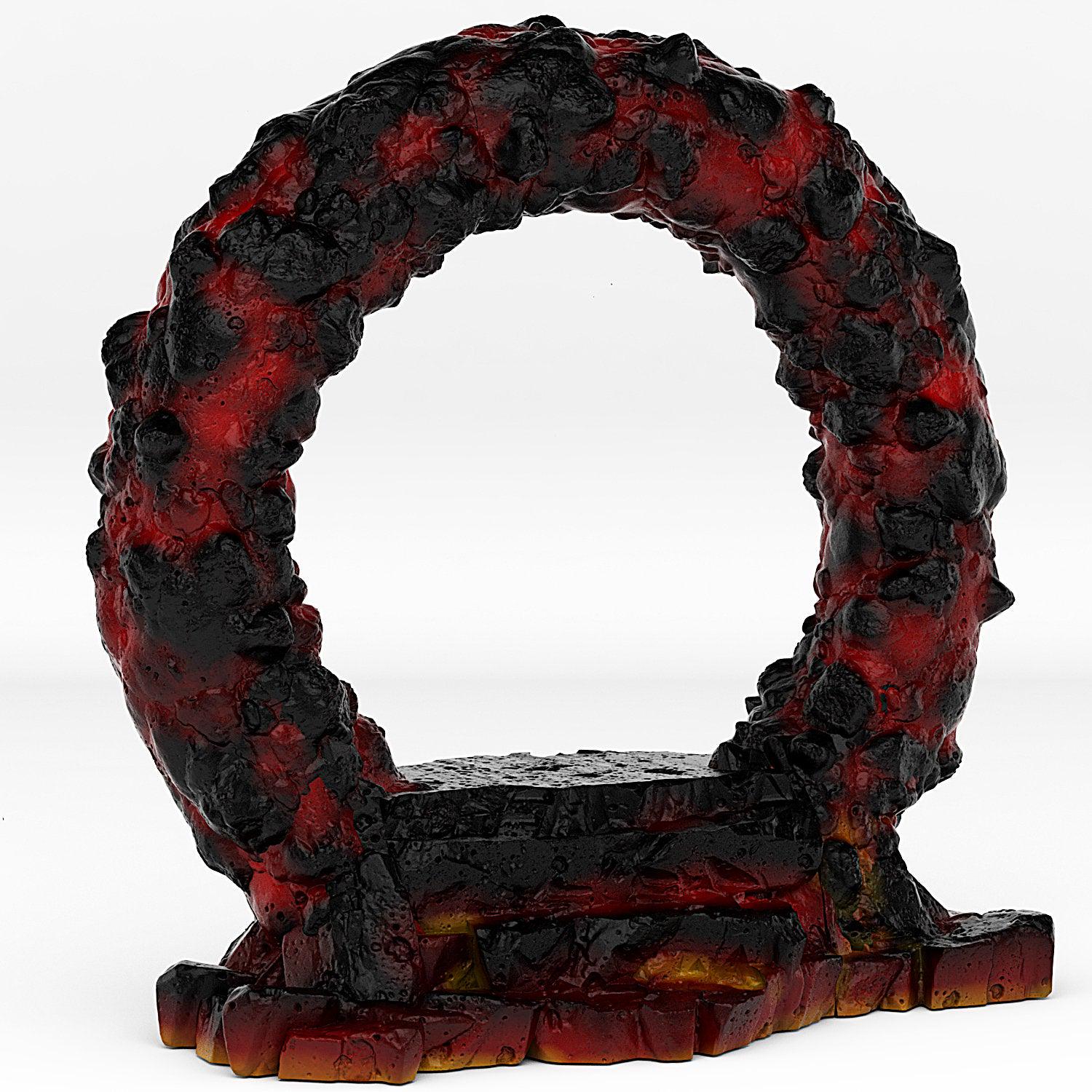 Lava Portal With Its Magma Fire Effect - Print Your Monsters, Fantastic Portals | 32mm | Hell | Summoning Circle