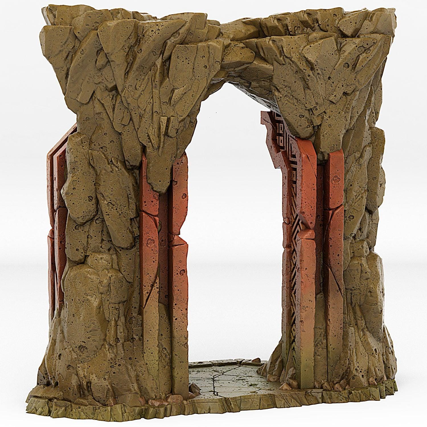 Dwarf Portal With Its Rock Vortex Effect - Print Your Monsters, Fantastic Portals | 32mm | Temple | Runes