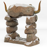 Northmen Portal With Its Snowy Effect - Print Your Monsters, Fantastic Portals | 32mm | Viking | Tribe | Rune