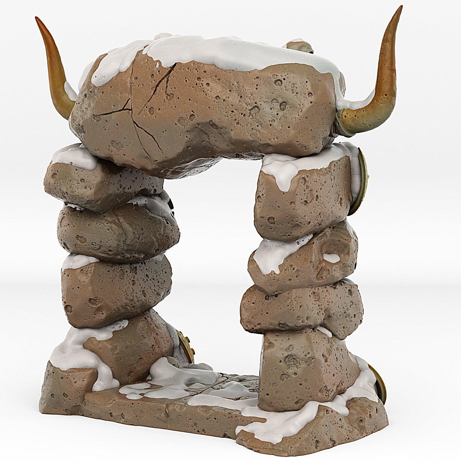 Northmen Portal With Its Snowy Effect - Print Your Monsters, Fantastic Portals | 32mm | Viking | Tribe | Rune