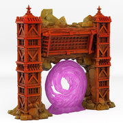 Ancient Asian Temple Portal With Its Ancestral Vortex Effect - Print Your Monsters, Fantastic Portals | 32mm | Feudal | Fortress